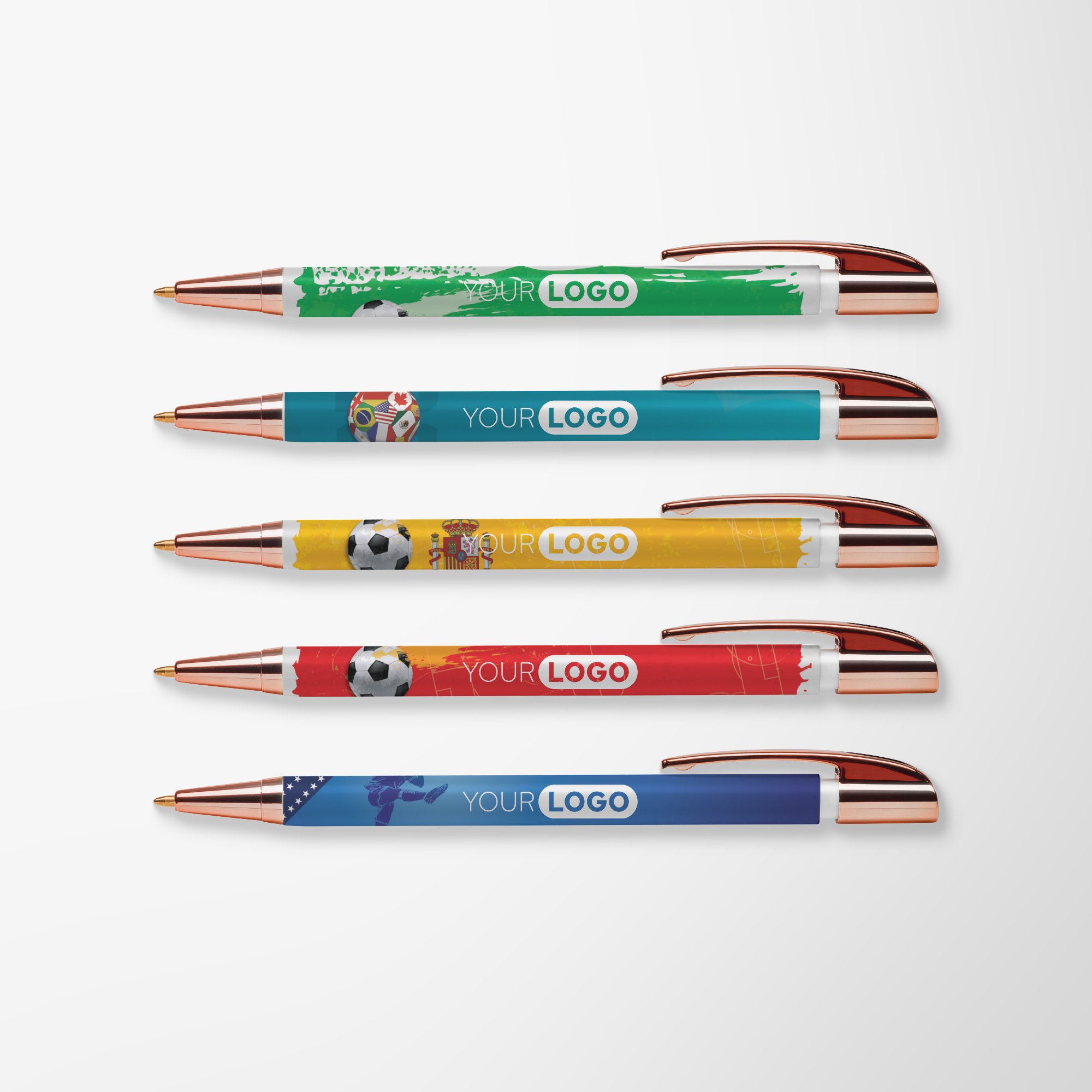 Custom Design Wrap Match Day Colorama Pen with Metallic Trim | Pens.com