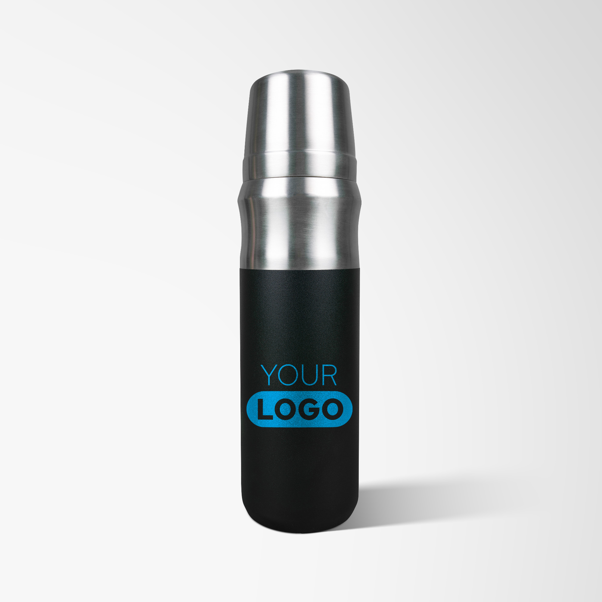 Personalise 600 ml Monte Stainless Steel Flask with Text | Pens.com
